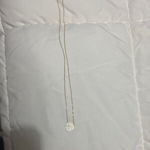 Elegant Gold Necklace with Crystal Pendant